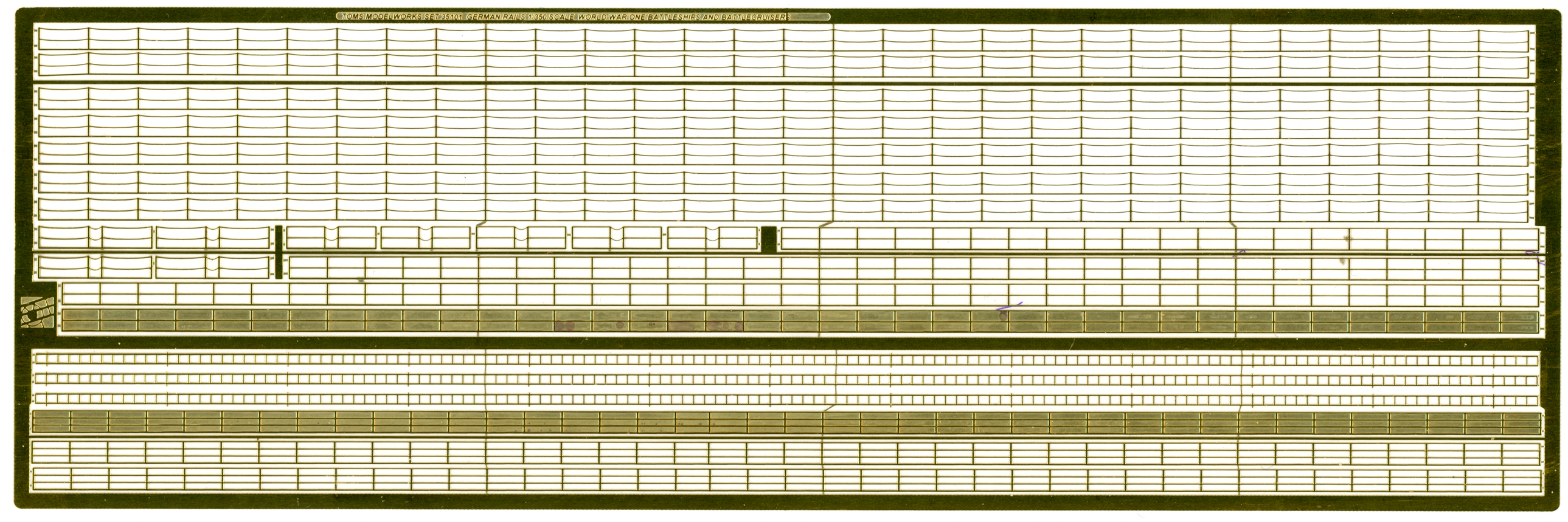 35101 1/350 German WW1 Battleship and Battlecruiser rails